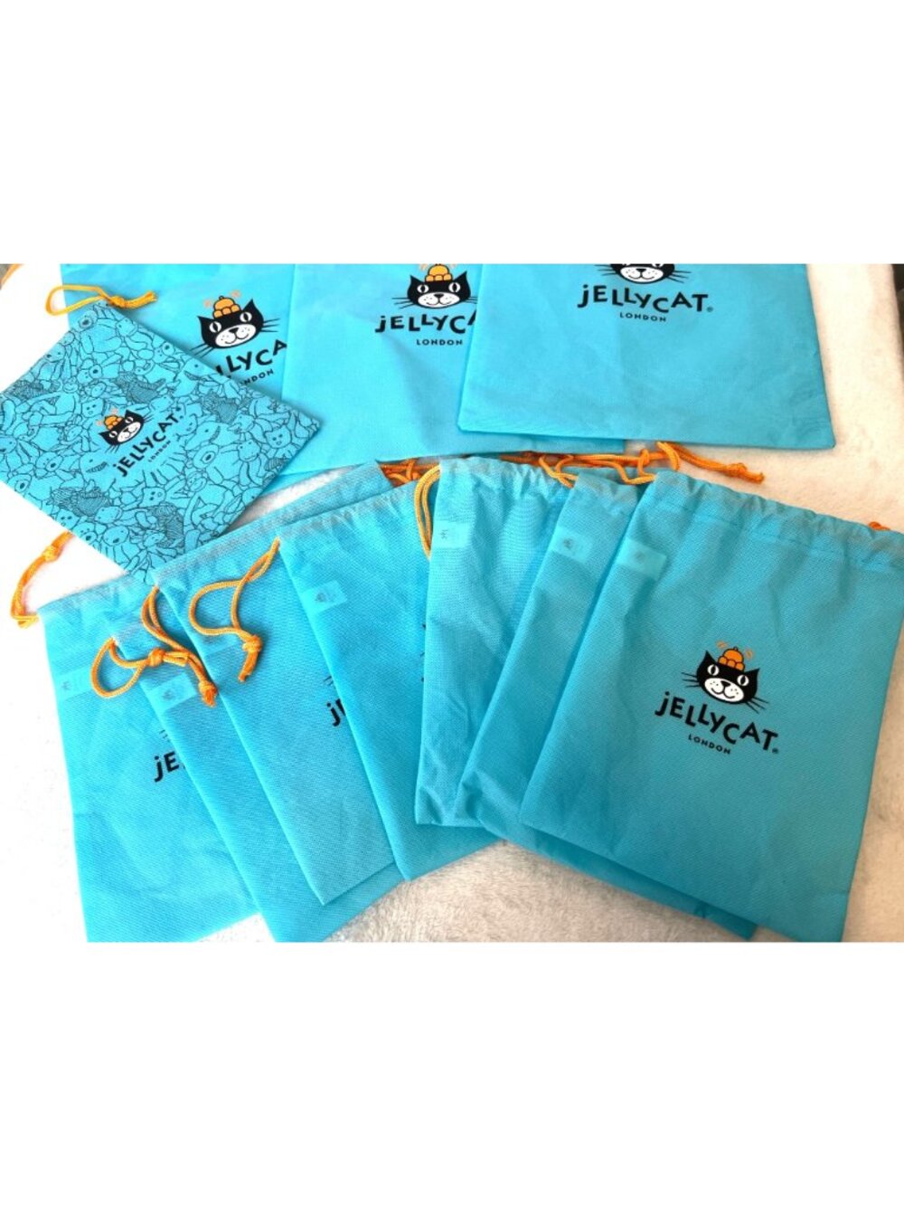 Lot 11 Jellycat Dust Bags New Condition 9 Small 2 Large Jelly Cat - Picture 3 of 3